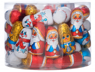 Mini mixed tree decoration 15g in drum 50x15g Milk Chocolate