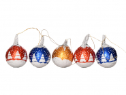 Mixed baubles tree decoration 15g in bag 5x15g