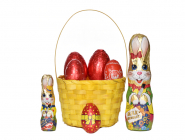 Tejcsokoládé Húsvéti Kosár Csomag /60g, 18g, 3x15g, 2x25g/ 173g