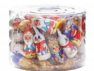 Vegyes Mini Függelék (Mikulás, Angyalka, Hóember) Hengerben /50x15g/ Tejcsokoládé